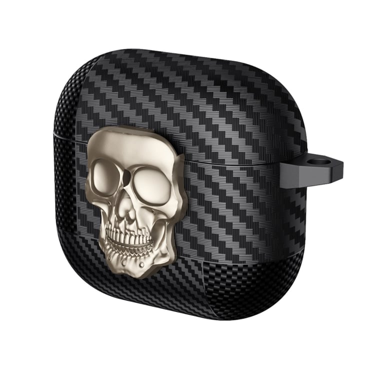 Silikoneetui til AirPods 4 - Skull Gold