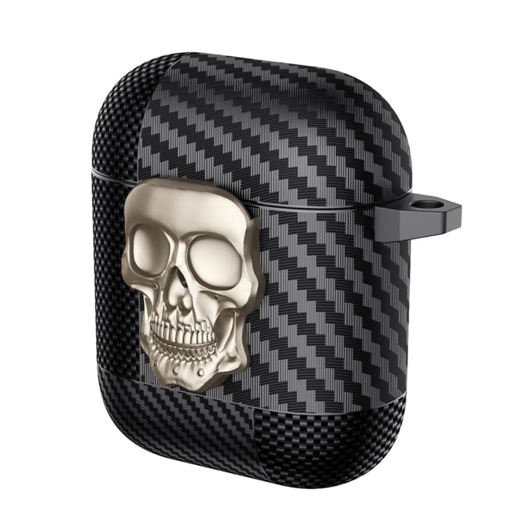 Silikoneetui til AirPods 1/2 - Skull Gold