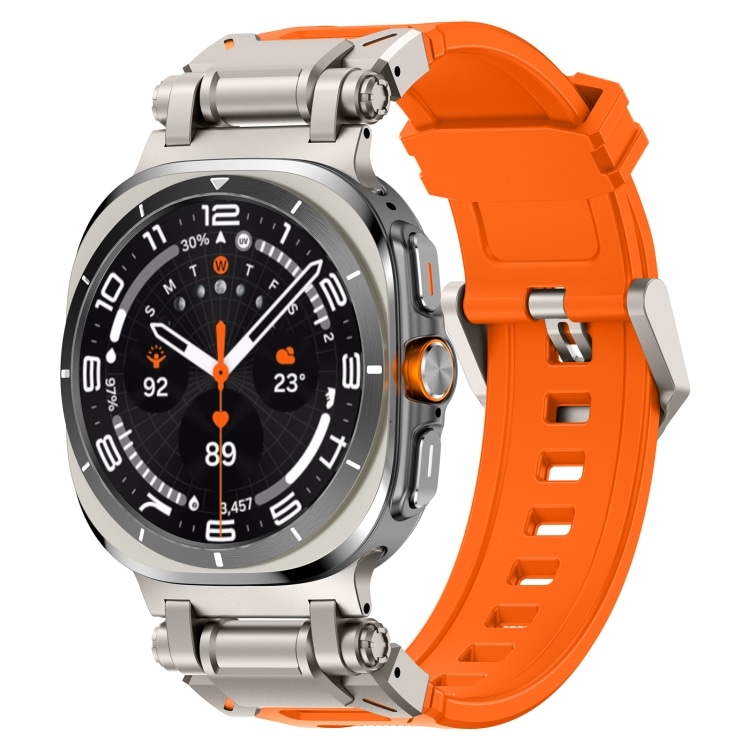 Silikonearmbånd til Samsung Galaxy Watch Ultra 47mm med quick release - Orange