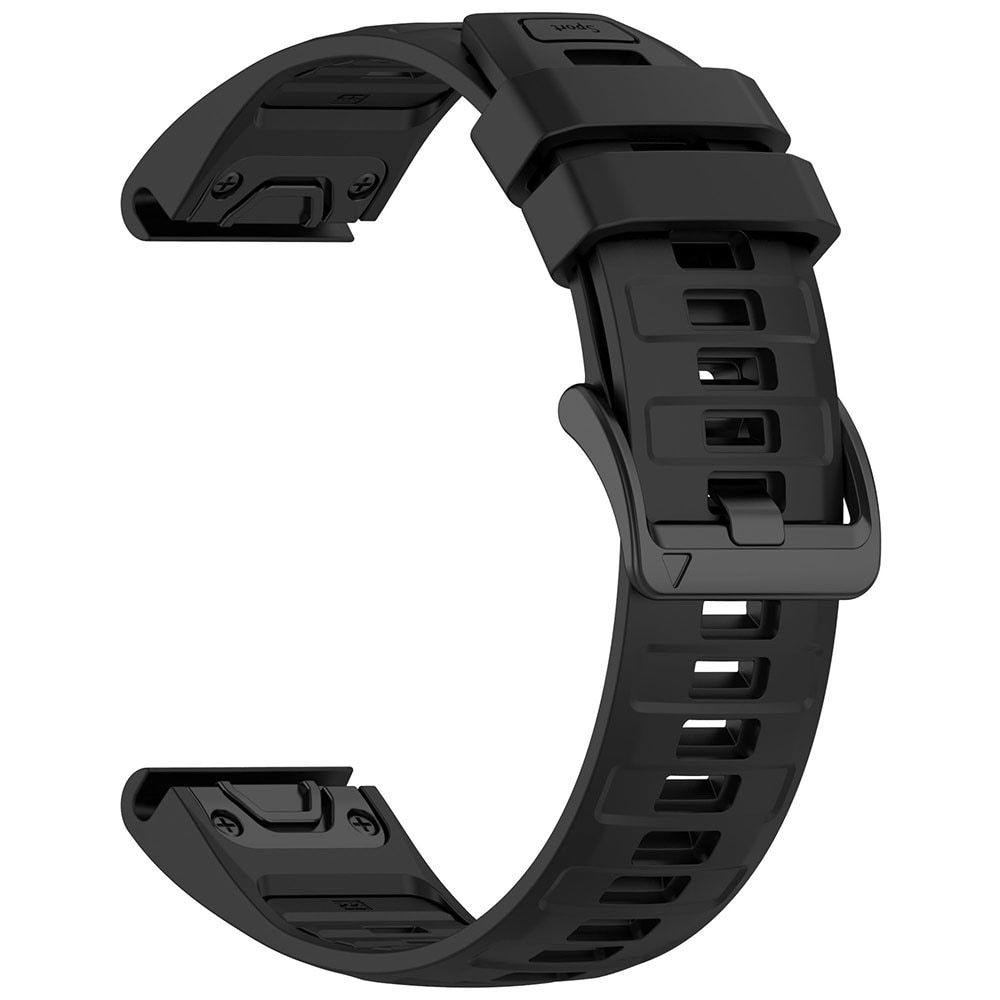 Silikonearmbånd til Garmin Fenix 8 51mm - Svart