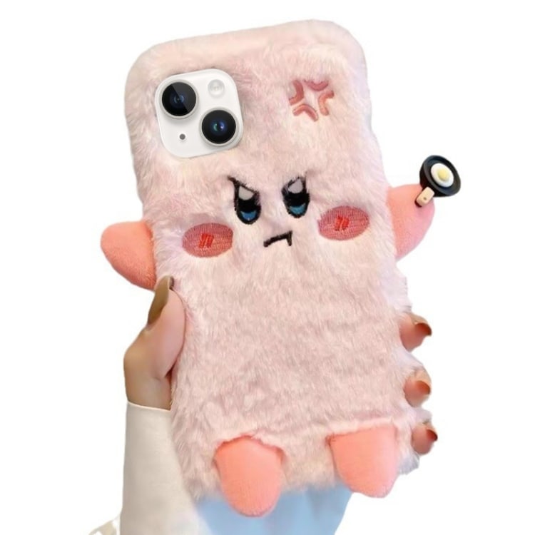 Pink Fluffy Baking Shell til iPhone 15