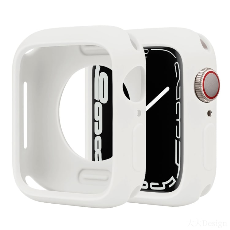 Silikone cover til Apple Watch Series 45mm - Hvid