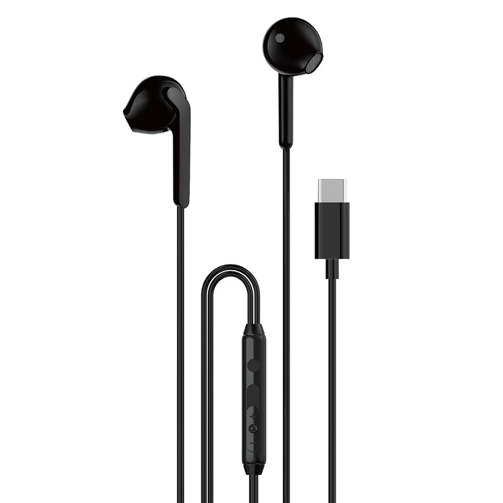 Dudao In-Ear-headset med USB-C-stik 1,2 m - Svart