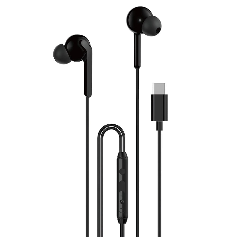 Dudao In-Ear-headset med USB-C-stik 1,2 m - Svart