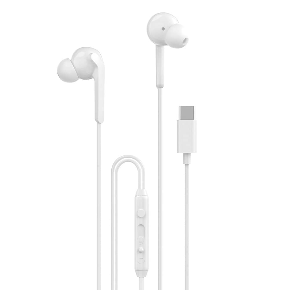 Dudao In-Ear-headset med USB-C-stik 1,2 m - hvid