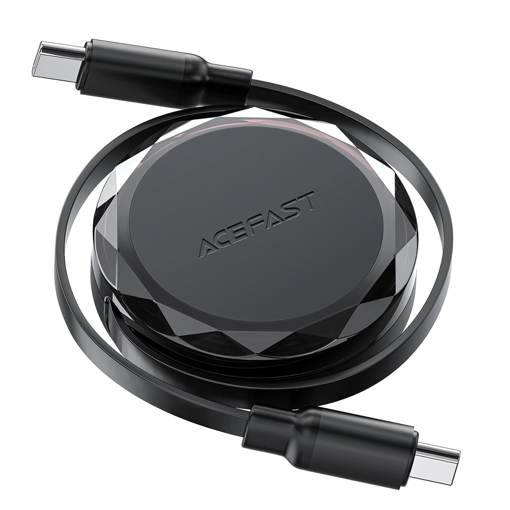 Acefast udtrækkeligt USB-C-kabel 60W - Svart