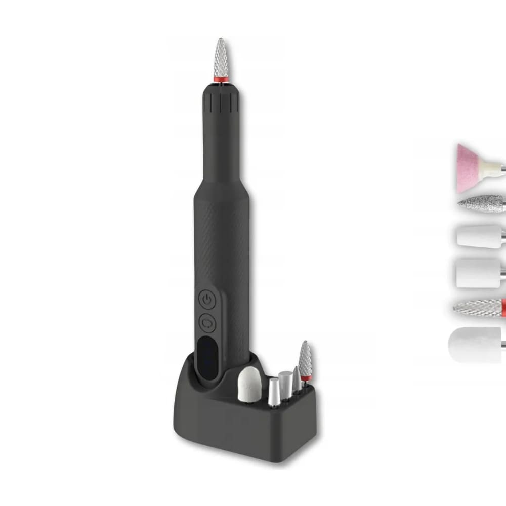 Extralink neglesliber med opladningsbase og 6 slibehoveder til professionel manicure