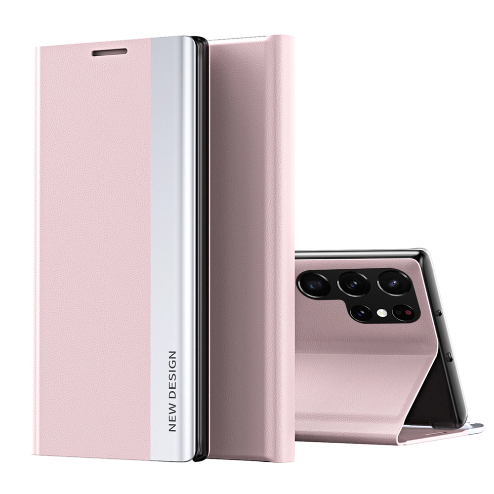 Flip-etui med Sleep-funktion til Samsung Galaxy S25 Ultra - Pink