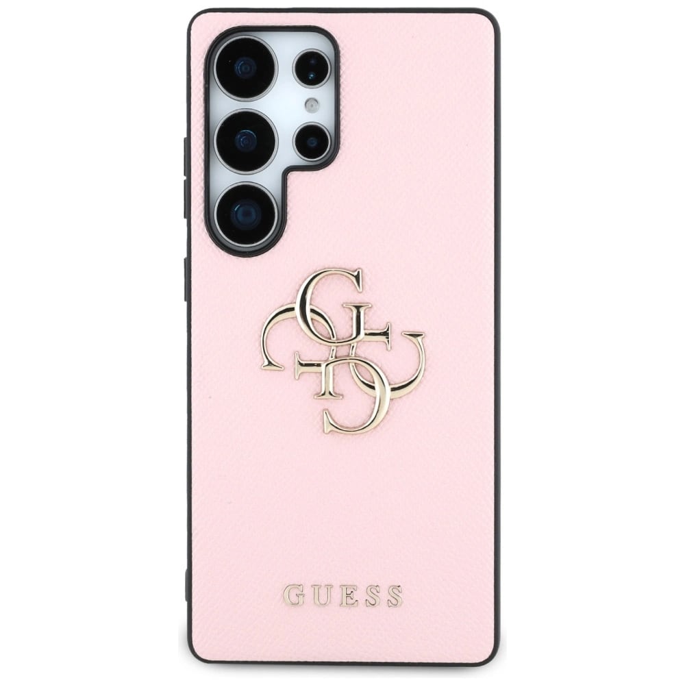 Guess Etui til Samsung Galaxy S25 Ultra med 4G-logo og kornet finish - Pink