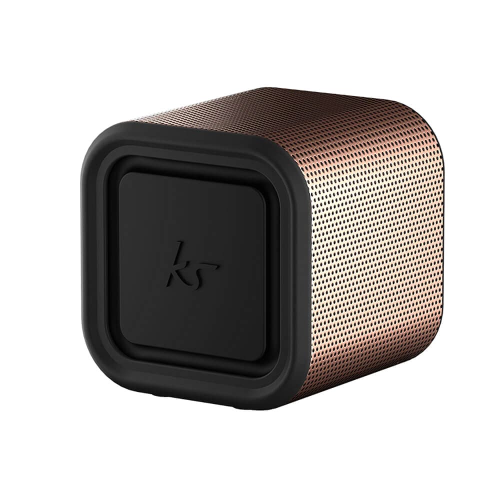 Kitsound Boomcube 15 bærbar Bluetooth-højttaler med dobbelt bas - Rose Gold