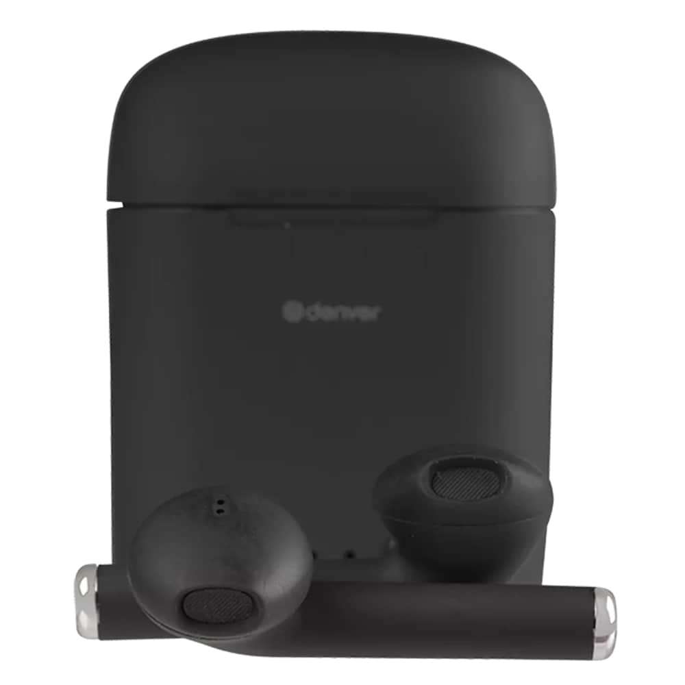 Denver TWE-46B Trådløse in-ear-hovedtelefoner med Bluetooth 5.0 og opladningsetui - Svart