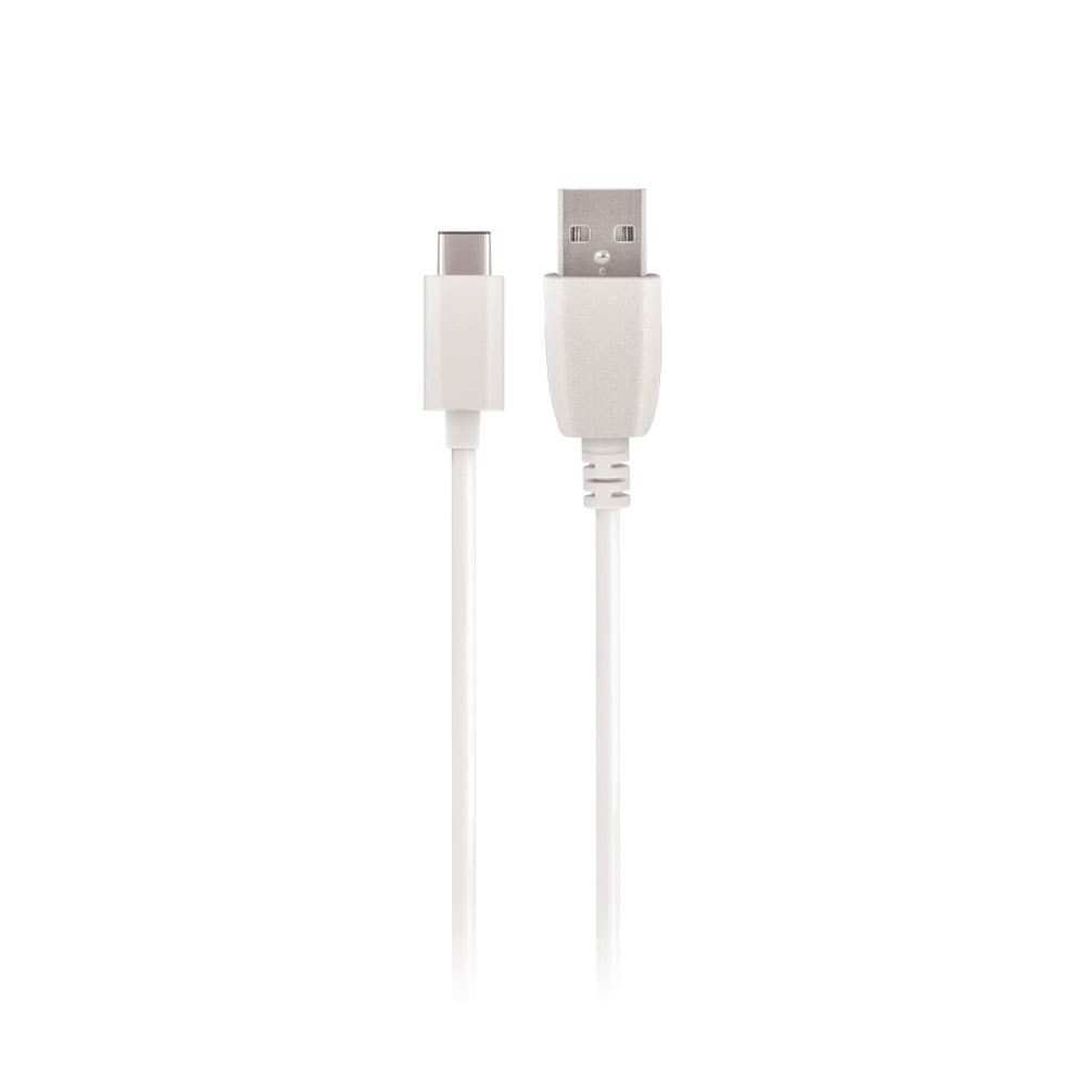 Maxlife ladekabel med USB-C - 3 meter, 2A - Hvid