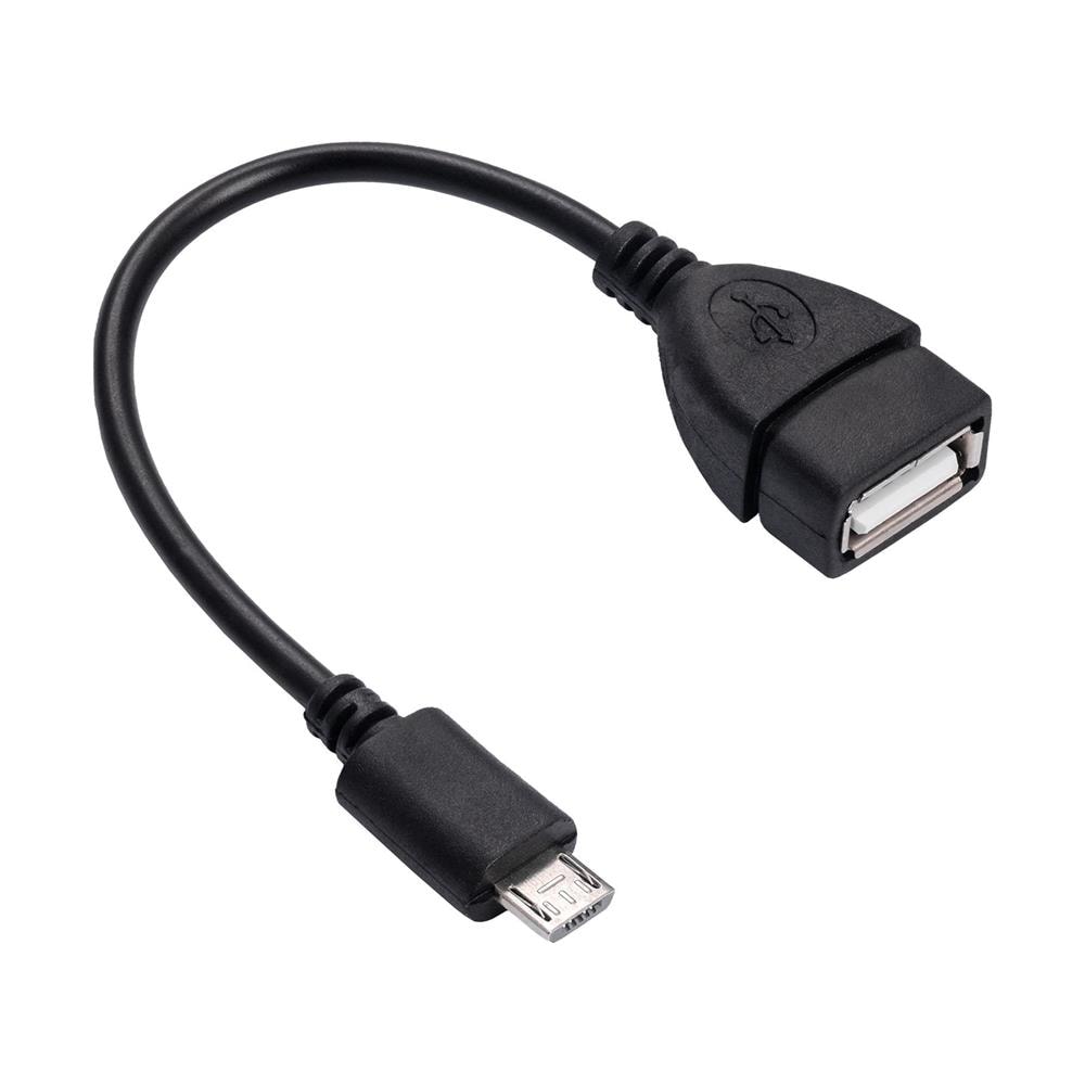 Akyga OTG-adapter Micro-USB-han (Type-B) - USB-A-hun - Sort