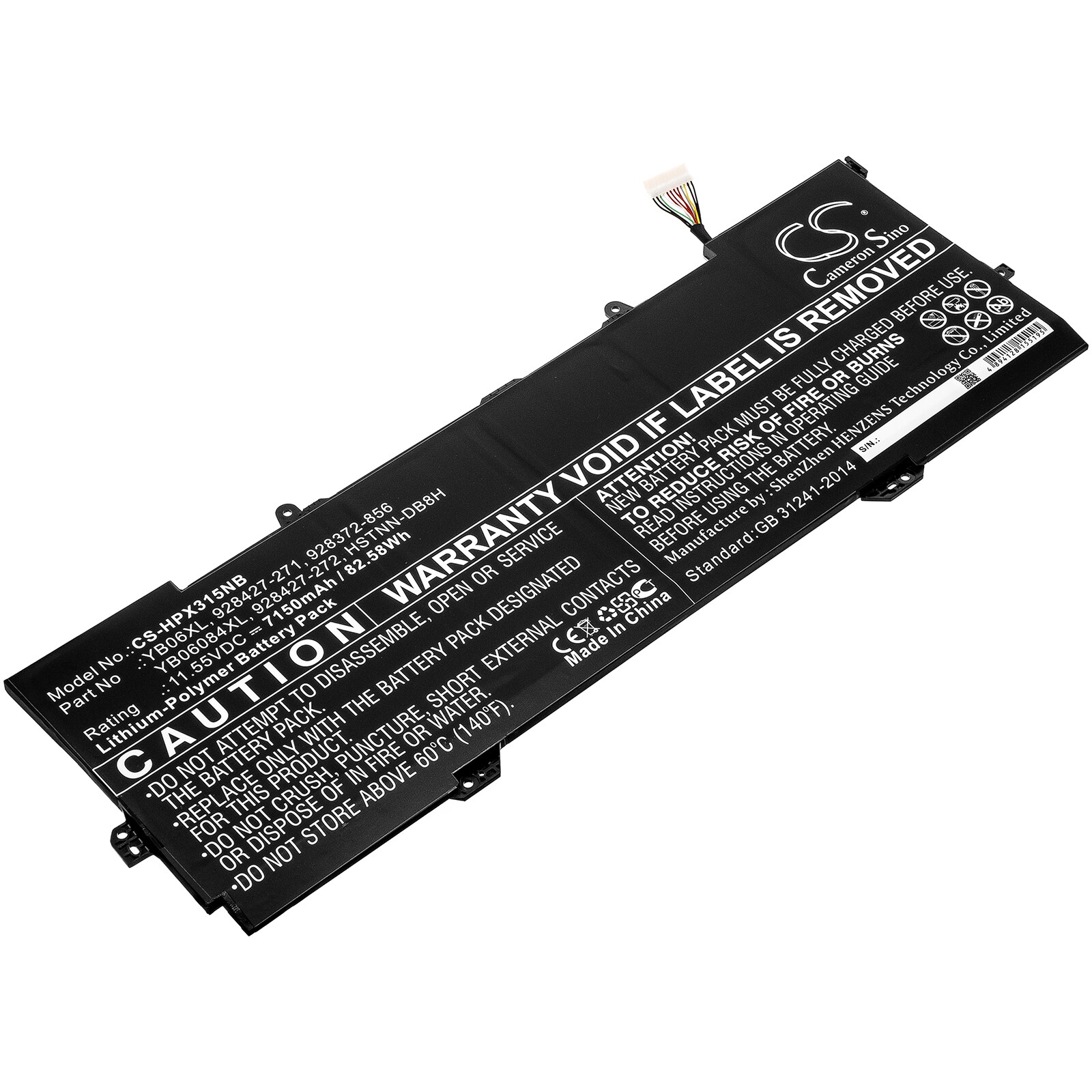 Batteri til bærbar computer HP Spectre X360 15 (7150mAh)