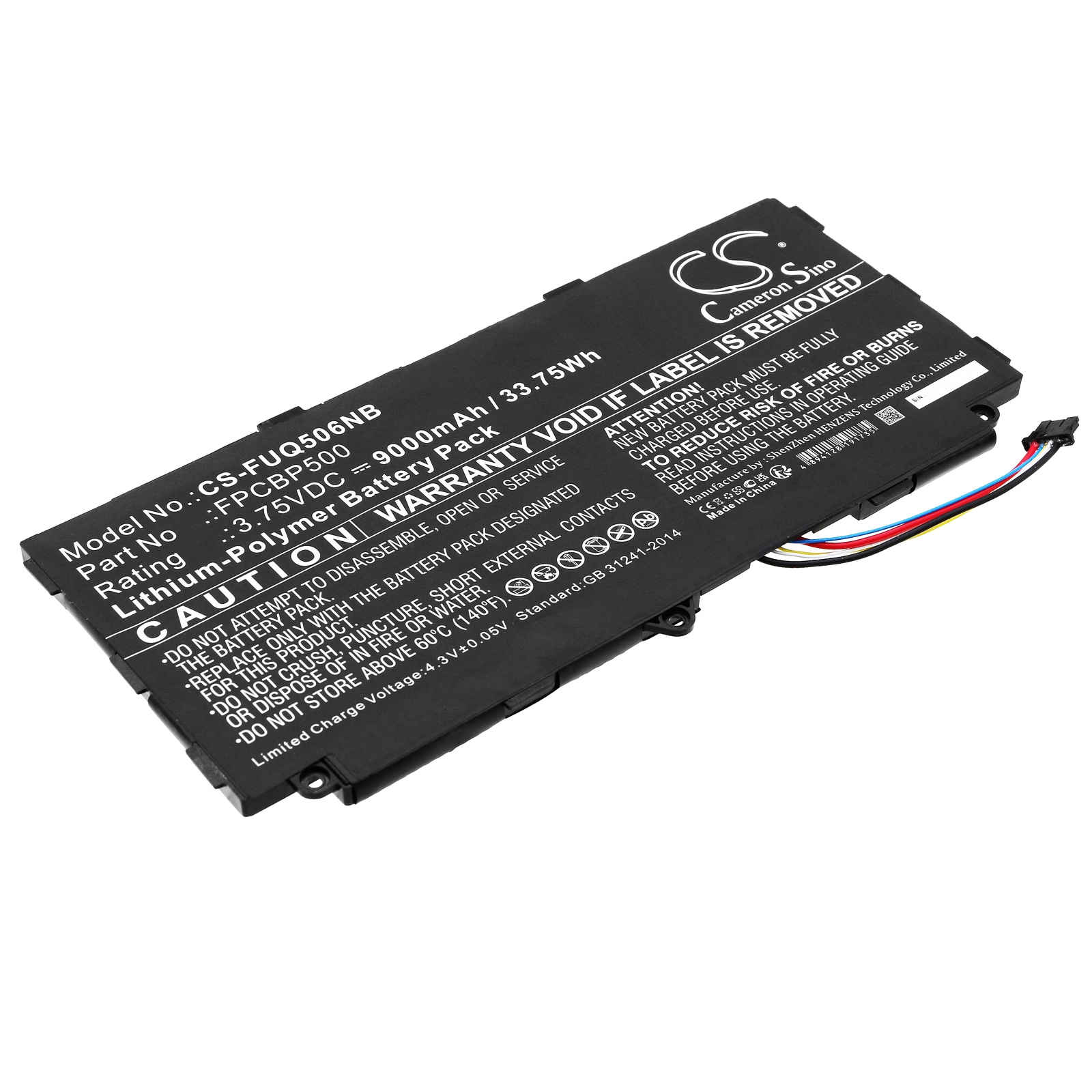 Ekstra batteri til Notebook Laptop Fujitsu Arrows Tab Q506/Q507