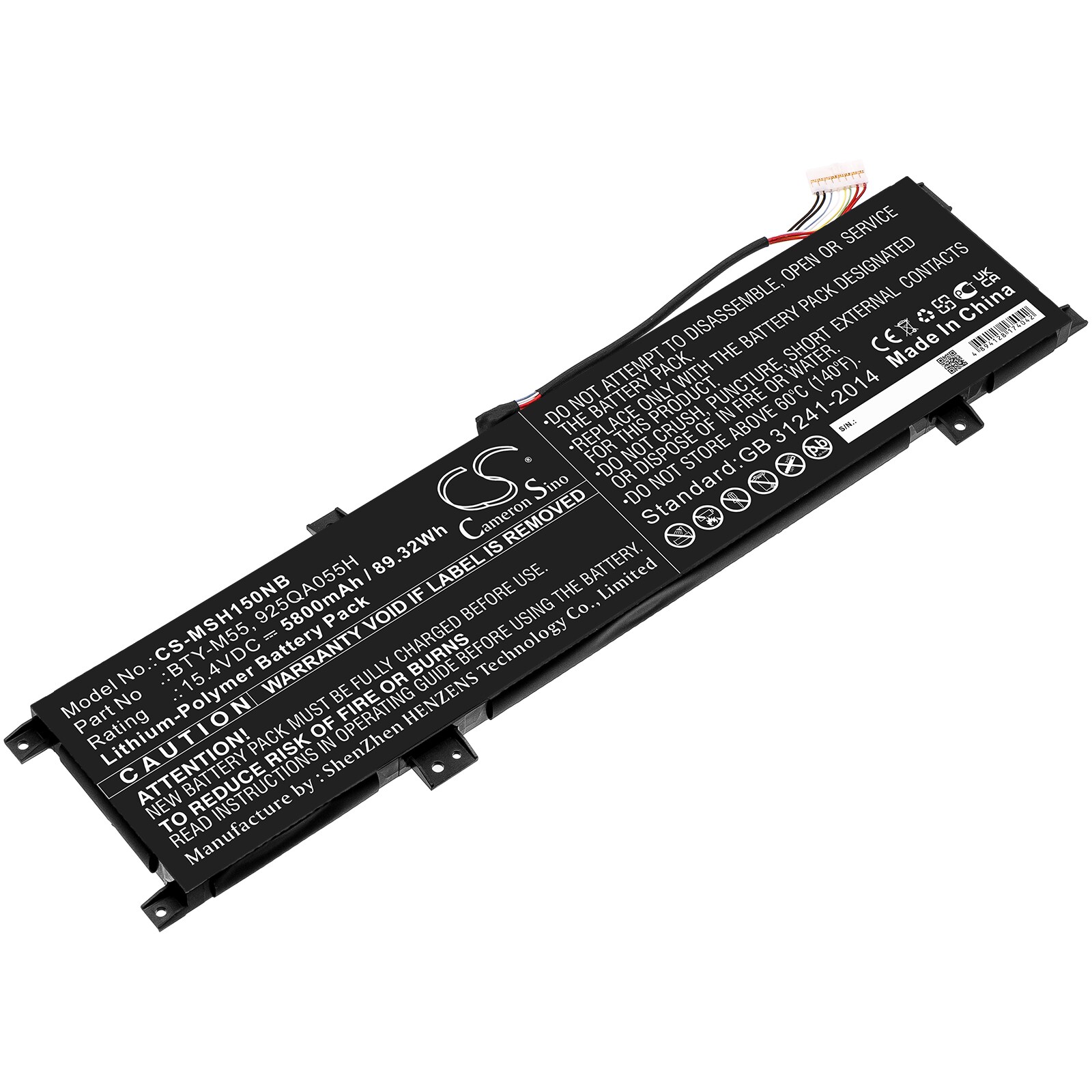 Batteri til notebook, laptop til MSI Alpha 15 A3DDK, Alpha 15 A4DEK, Alpha 15 B5EEK og andre.