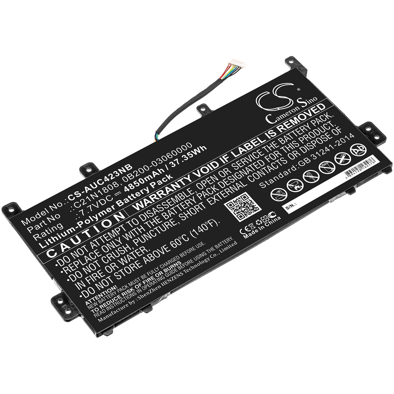 Batteri til notebook, bærbar computer