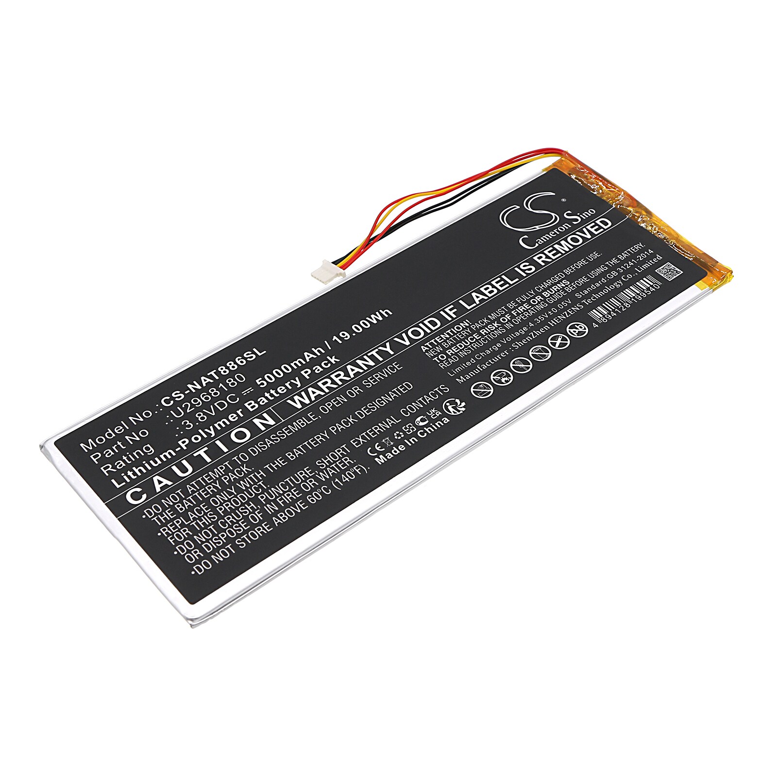 Batteri til tablet til ONN NSurf Tablet 10" Gen 2, 100011886