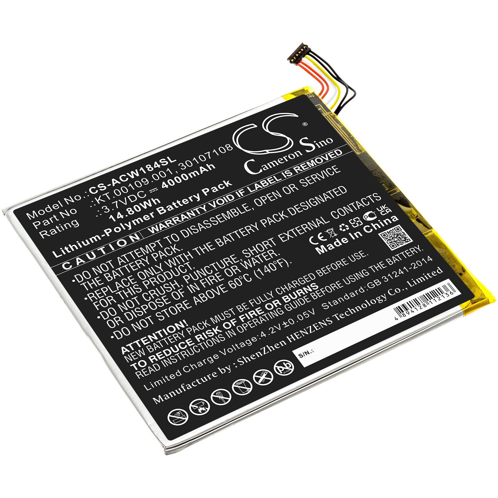 Tabletbatteri til Acer Iconia Tab A1-840, Iconia A1-840FHD-10G2 og andre.